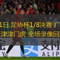 06月21日 足協(xié)杯1/8決賽 廣東廣州豹vs天津津門虎 全場錄像回放